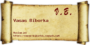 Vasas Bíborka névjegykártya